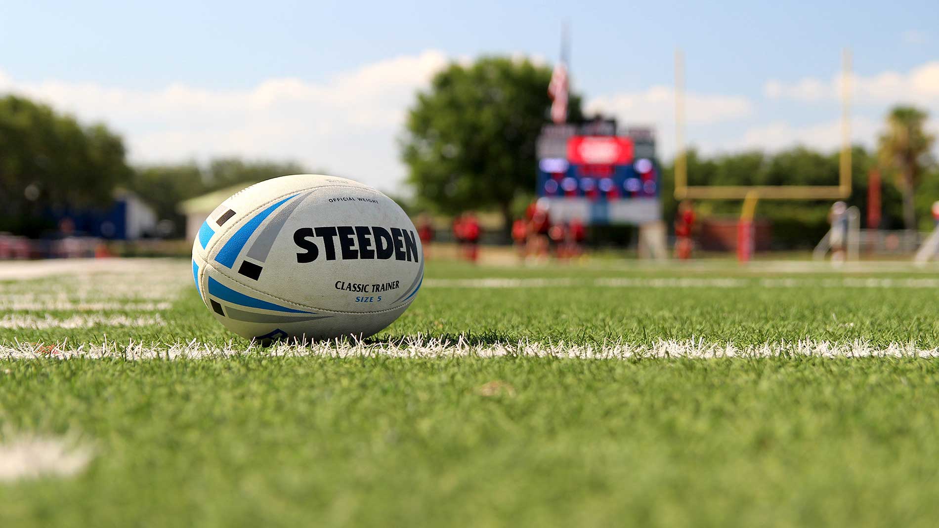 rugby ball on field